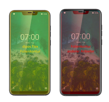 Klare Displayschutzfolie von dipos passend für Kruger Matz Smartfon LIVE 7S, 100% Displayabdeckung und blasenfreie Montage
