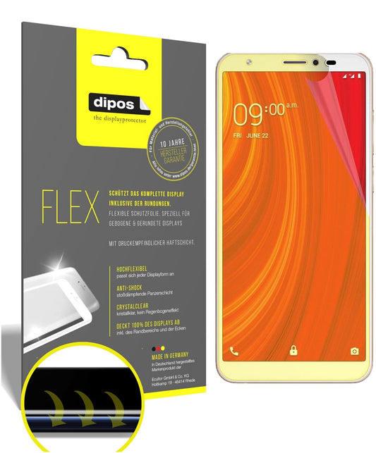 Klare Displayschutzfolie von dipos passend für Lava Z61, 100% Displayabdeckung und blasenfreie Montage