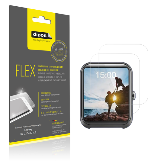 Klare Displayschutzfolie von dipos passend für Lebexy XY-220402 1.3, 100% Displayabdeckung und blasenfreie Montage