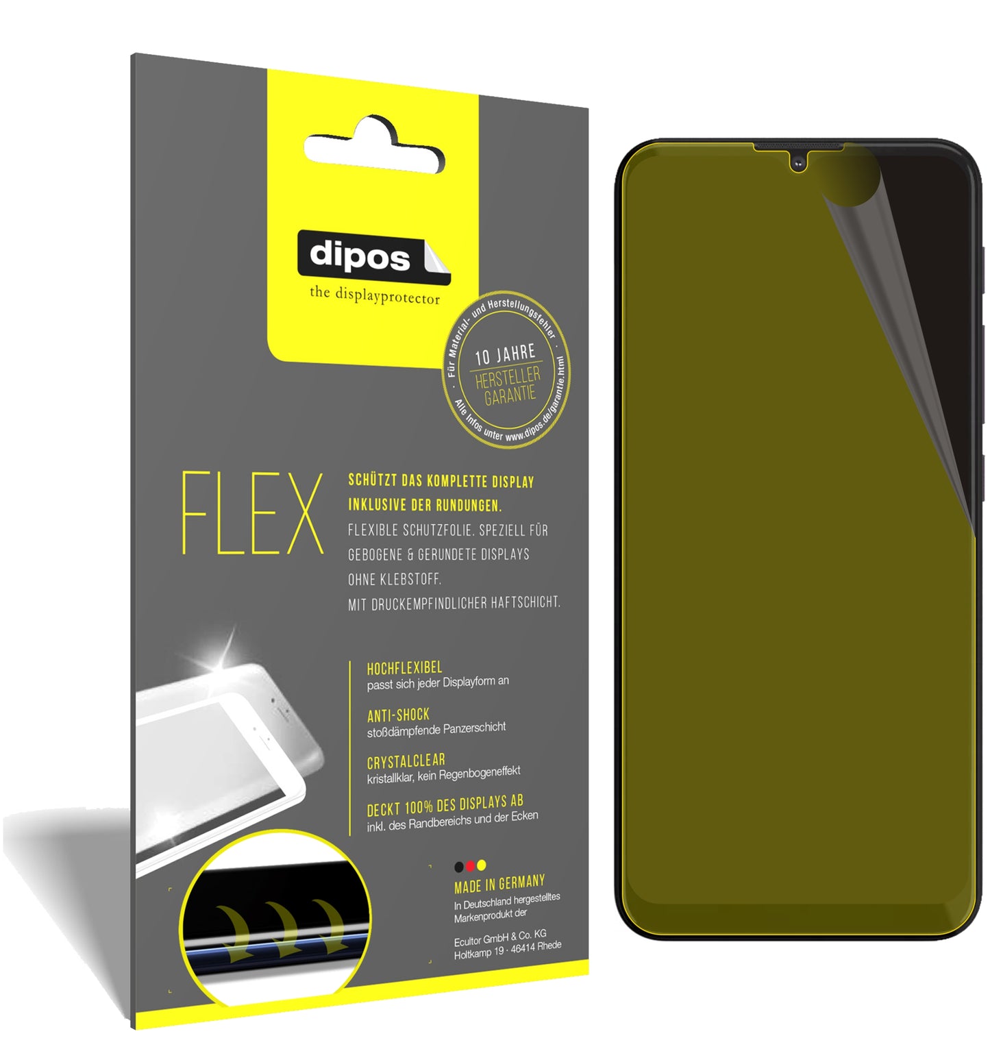 Klare Displayschutzfolie von dipos passend für Lenovo K13, 100% Displayabdeckung und blasenfreie Montage