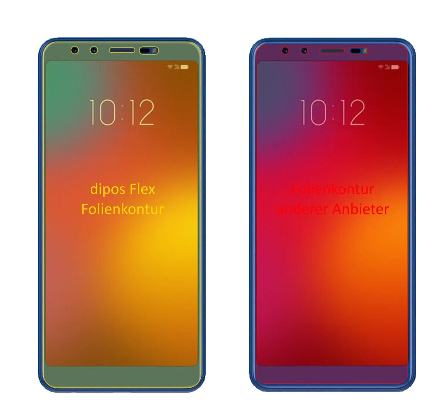 Klare Displayschutzfolie von dipos passend für Lenovo K9, 100% Displayabdeckung und blasenfreie Montage