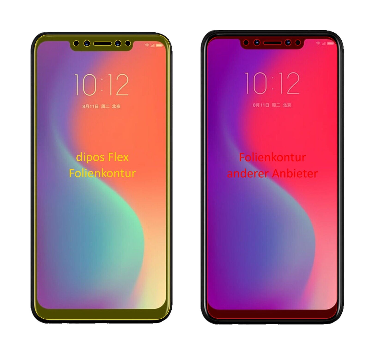 Klare Displayschutzfolie von dipos passend für Lenovo S5 Pro, 100% Displayabdeckung und blasenfreie Montage