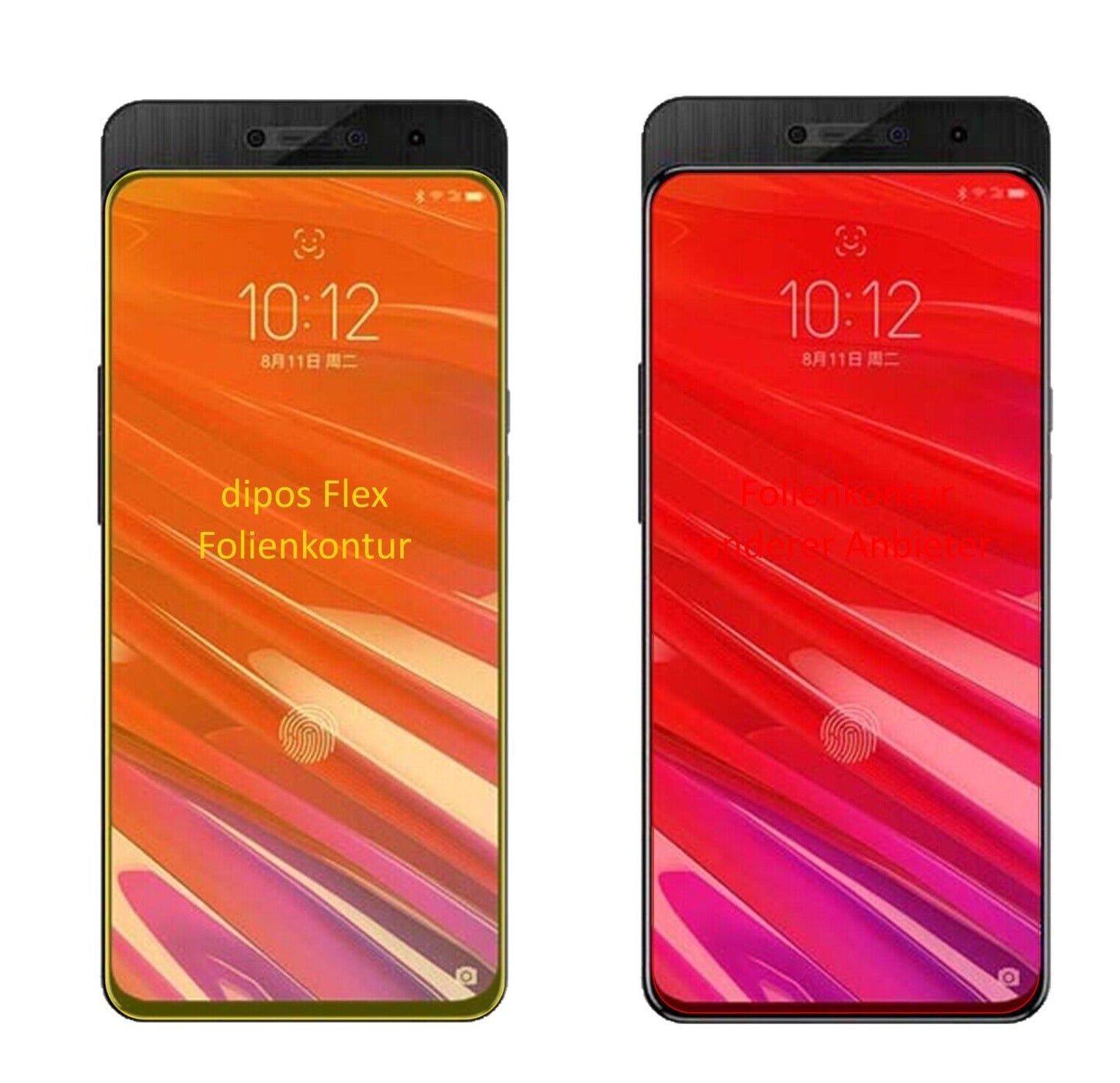 Klare Displayschutzfolie von dipos passend für Lenovo Z5 Pro GT, 100% Displayabdeckung und blasenfreie Montage