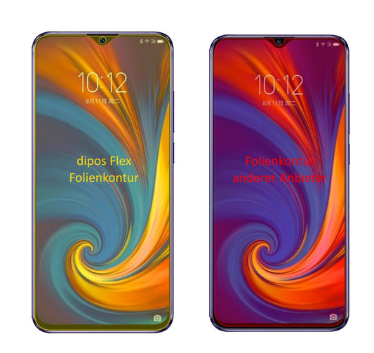 Klare Displayschutzfolie von dipos passend für Lenovo Z5s, 100% Displayabdeckung und blasenfreie Montage