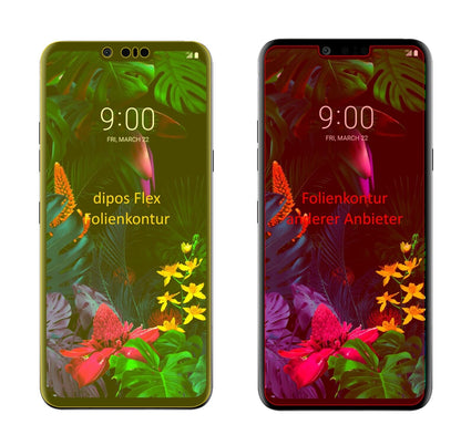 Klare Displayschutzfolie von dipos passend für LG G8 ThinQ, 100% Displayabdeckung und blasenfreie Montage