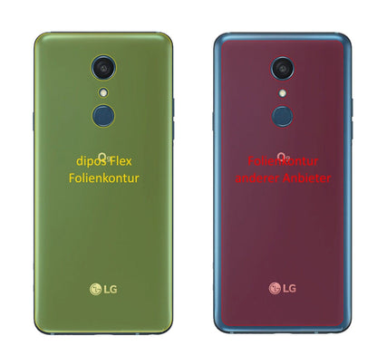 Klare Displayschutzfolie von dipos passend für LG Q9 Rückseite, 100% Displayabdeckung und blasenfreie Montage