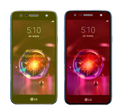 Klare Displayschutzfolie von dipos passend für LG X5 2018, 100% Displayabdeckung und blasenfreie Montage