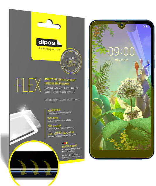 Klare Displayschutzfolie von dipos passend für LG Q60, 100% Displayabdeckung und blasenfreie Montage