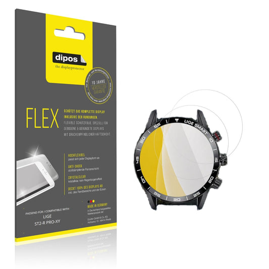 Klare Displayschutzfolie von dipos passend für LIGE ST2-R PRO-XY, 100% Displayabdeckung und blasenfreie Montage