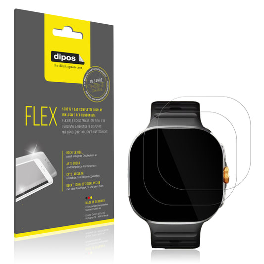 Klare Displayschutzfolie von dipos passend für M99 2.4 Zoll Smartwatch, 100% Displayabdeckung und blasenfreie Montage