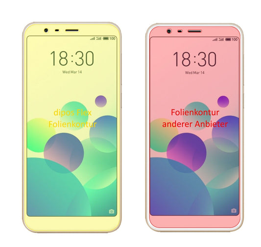 Klare Displayschutzfolie von dipos passend für Meizu M8C, 100% Displayabdeckung und blasenfreie Montage