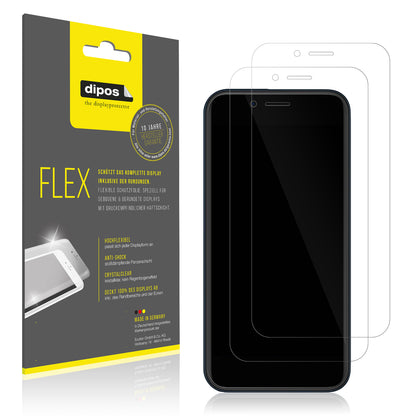 Klare Displayschutzfolie von dipos passend für Mobicel MX2 Plus, 100% Displayabdeckung und blasenfreie Montage