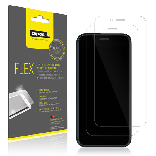 Klare Displayschutzfolie von dipos passend für Mobicel MX2 Plus, 100% Displayabdeckung und blasenfreie Montage