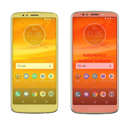 Klare Displayschutzfolie von dipos passend für Motorola Moto E5, 100% Displayabdeckung und blasenfreie Montage