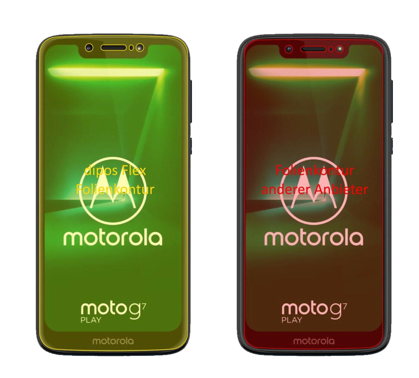 Klare Displayschutzfolie von dipos passend für Motorola Moto G7 Play, 100% Displayabdeckung und blasenfreie Montage