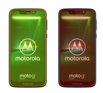 Klare Displayschutzfolie von dipos passend für Motorola Moto G7 Play, 100% Displayabdeckung und blasenfreie Montage