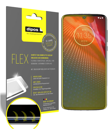 Klare Displayschutzfolie von dipos passend für Motorola Moto Z4, 100% Displayabdeckung und blasenfreie Montage