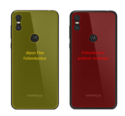 Klare Displayschutzfolie von dipos passend für Motorola One Rückseite, 100% Displayabdeckung und blasenfreie Montage