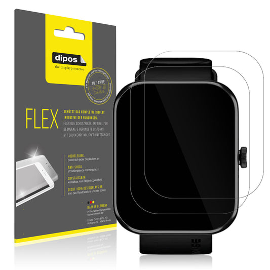 Klare Displayschutzfolie von dipos passend für Noise ColorFit Pulse 2 Max, 100% Displayabdeckung und blasenfreie Montage