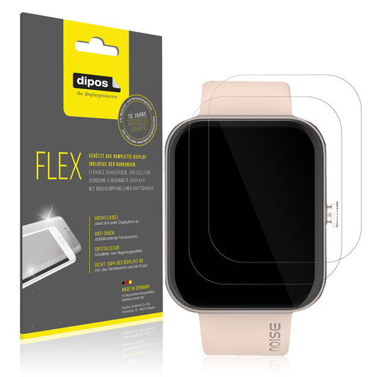 Klare Displayschutzfolie von dipos passend für Noise Colorfit Pulse Grand, 100% Displayabdeckung und blasenfreie Montage