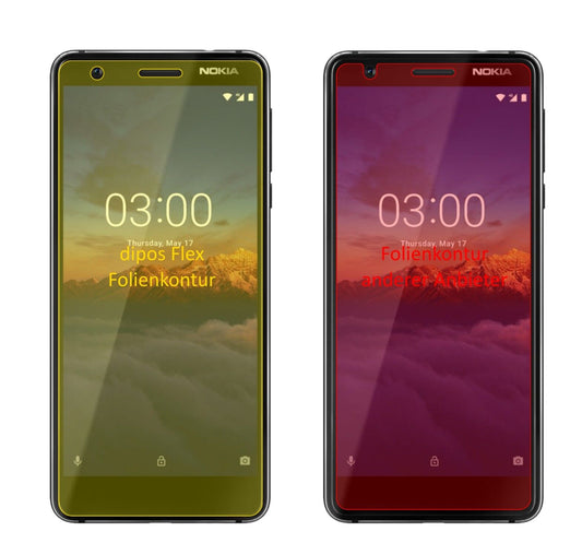 Klare Displayschutzfolie von dipos passend für Nokia 46025, 100% Displayabdeckung und blasenfreie Montage