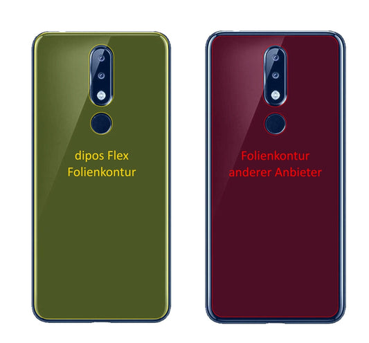 Klare Displayschutzfolie von dipos passend für Nokia 5.1 Plus Rückseite, 100% Displayabdeckung und blasenfreie Montage