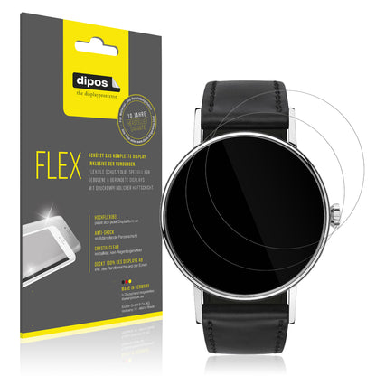 Klare Displayschutzfolie von dipos passend für NOMOS Glashütte Ludwig, 100% Displayabdeckung und blasenfreie Montage
