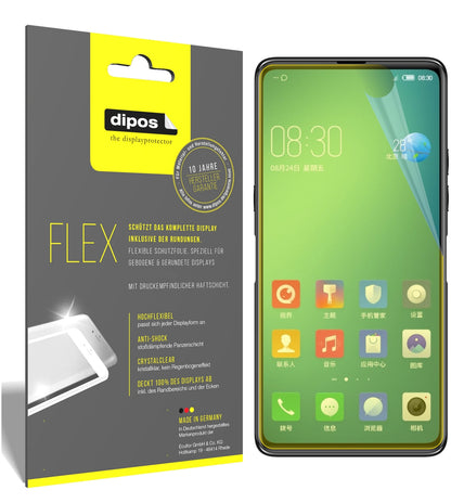 Klare Displayschutzfolie von dipos passend für Nubia Z18S, 100% Displayabdeckung und blasenfreie Montage