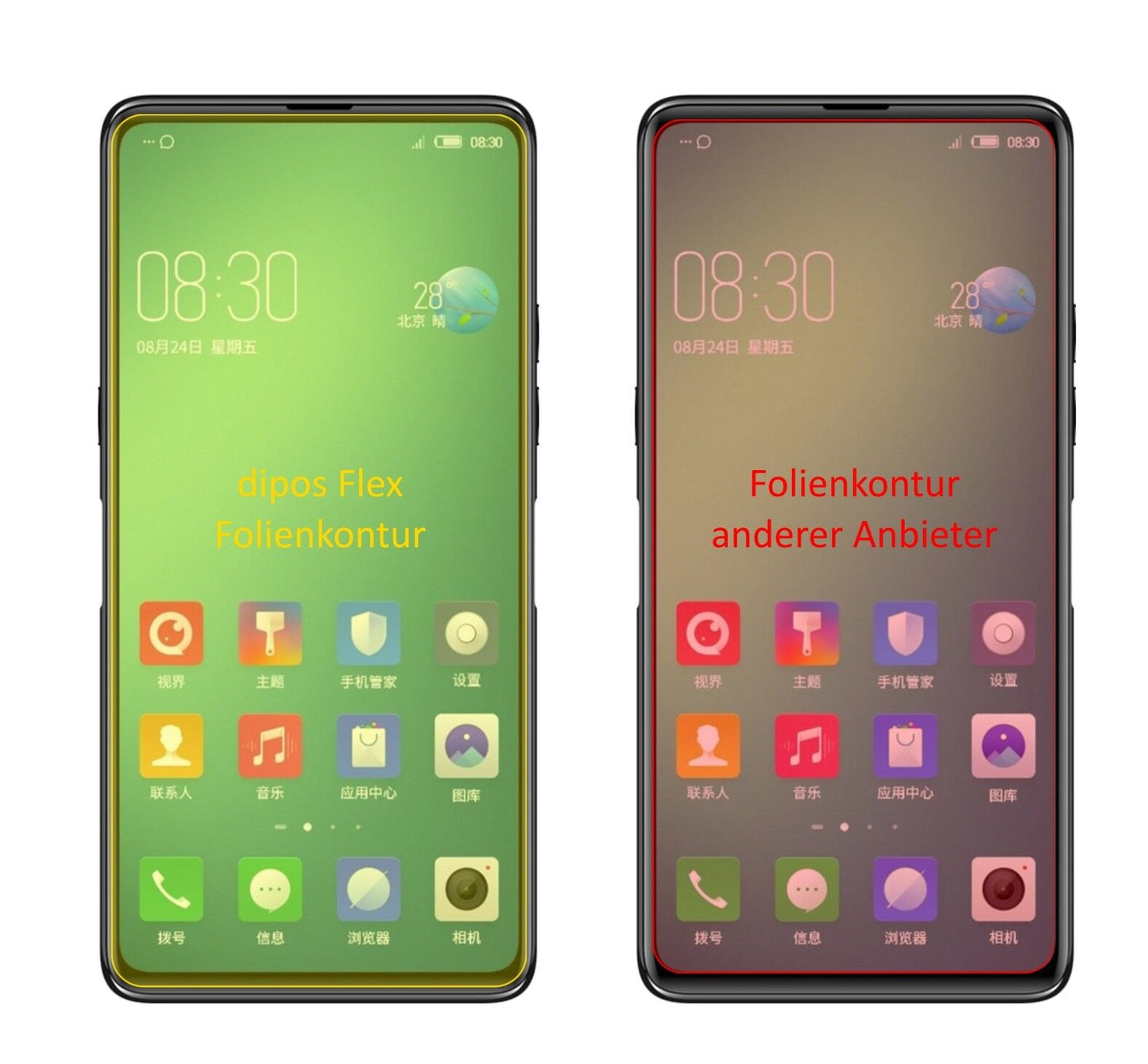 Klare Displayschutzfolie von dipos passend für Nubia Z18S, 100% Displayabdeckung und blasenfreie Montage