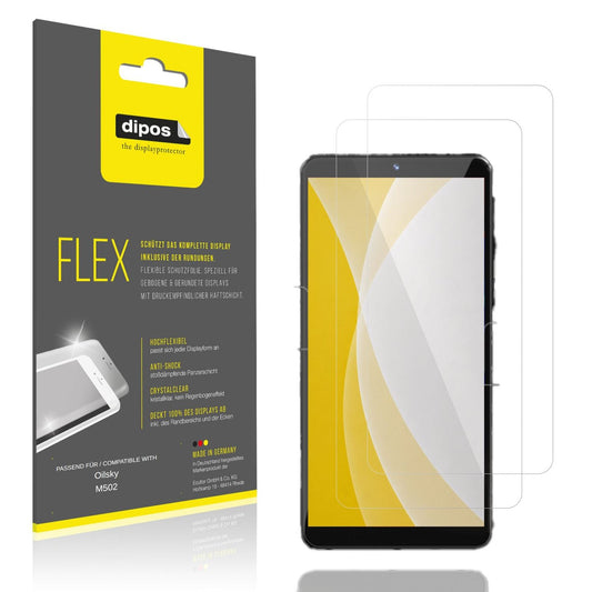 Klare Displayschutzfolie von dipos passend für Oilsky M502, 100% Displayabdeckung und blasenfreie Montage