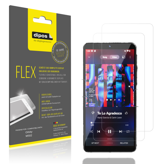 Klare Displayschutzfolie von dipos passend für Oilsky M502, 100% Displayabdeckung und blasenfreie Montage