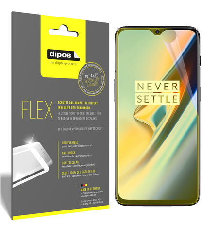 Klare Displayschutzfolie von dipos passend für OnePlus 6T, 100% Displayabdeckung und blasenfreie Montage