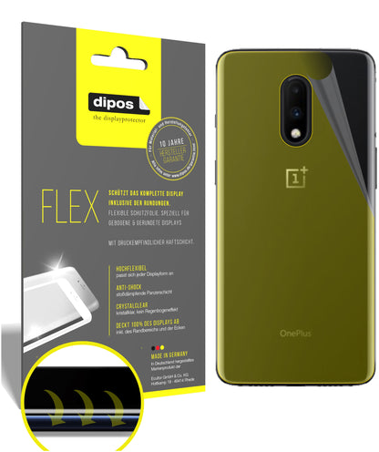 Klare Displayschutzfolie von dipos passend für OnePlus 7 Rückseite, 100% Displayabdeckung und blasenfreie Montage