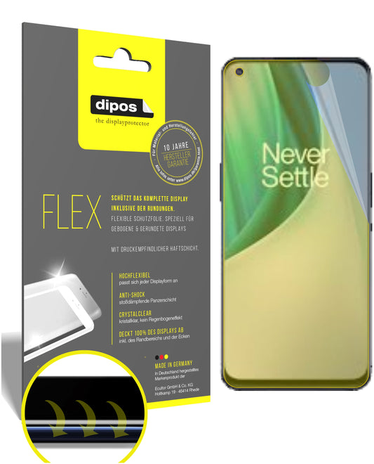 Klare Displayschutzfolie von dipos passend für OnePlus Nord N100, 100% Displayabdeckung und blasenfreie Montage