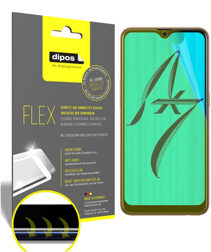 Klare Displayschutzfolie von dipos passend für Oppo AX7 Pro, 100% Displayabdeckung und blasenfreie Montage
