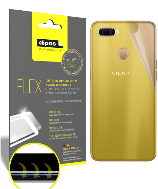 Klare Displayschutzfolie von dipos passend für Oppo AX7 Pro Rückseite, 100% Displayabdeckung und blasenfreie Montage