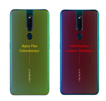 Klare Displayschutzfolie von dipos passend für Oppo F11 Rückseite, 100% Displayabdeckung und blasenfreie Montage