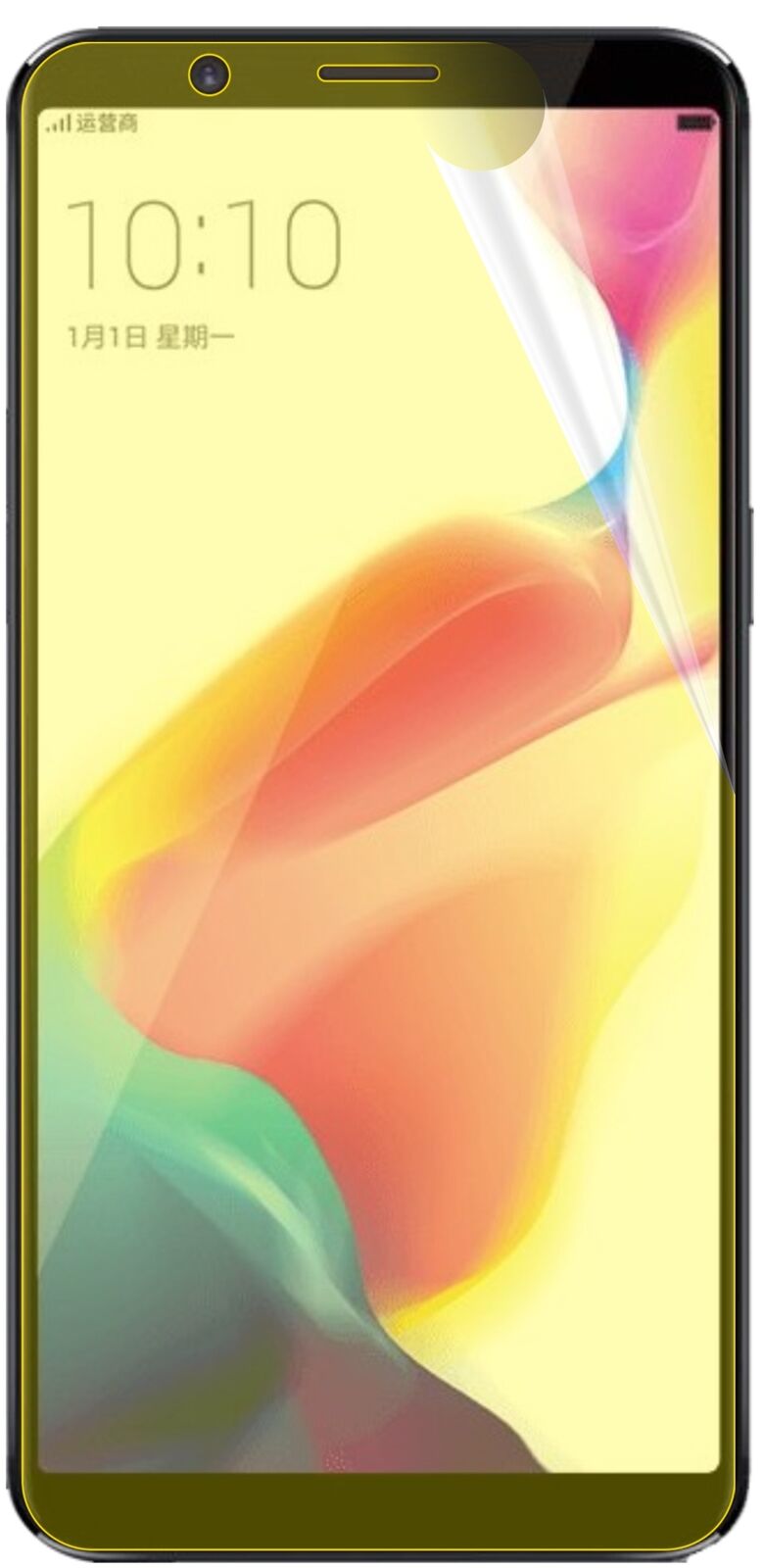 Klare Displayschutzfolie von dipos passend für Oppo R11s, 100% Displayabdeckung und blasenfreie Montage