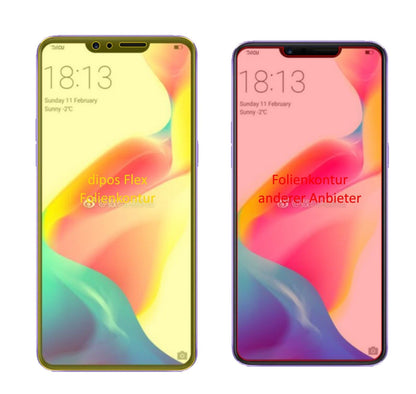 Klare Displayschutzfolie von dipos passend für Oppo R15 Dream Mirror, 100% Displayabdeckung und blasenfreie Montage