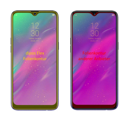 Klare Displayschutzfolie von dipos passend für Oppo Realme 3, 100% Displayabdeckung und blasenfreie Montage