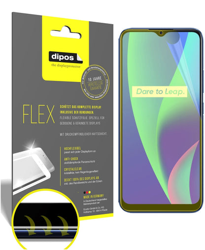 Klare Displayschutzfolie von dipos passend für Oppo Realme C15, 100% Displayabdeckung und blasenfreie Montage