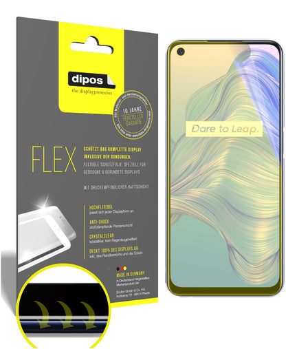 Klare Displayschutzfolie von dipos passend für Oppo Realme V5 5G, 100% Displayabdeckung und blasenfreie Montage