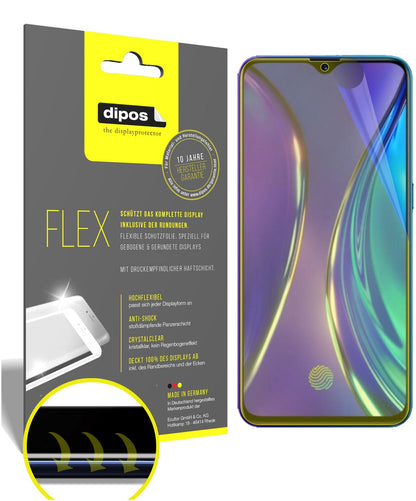 Klare Displayschutzfolie von dipos passend für Oppo Realme X2, 100% Displayabdeckung und blasenfreie Montage