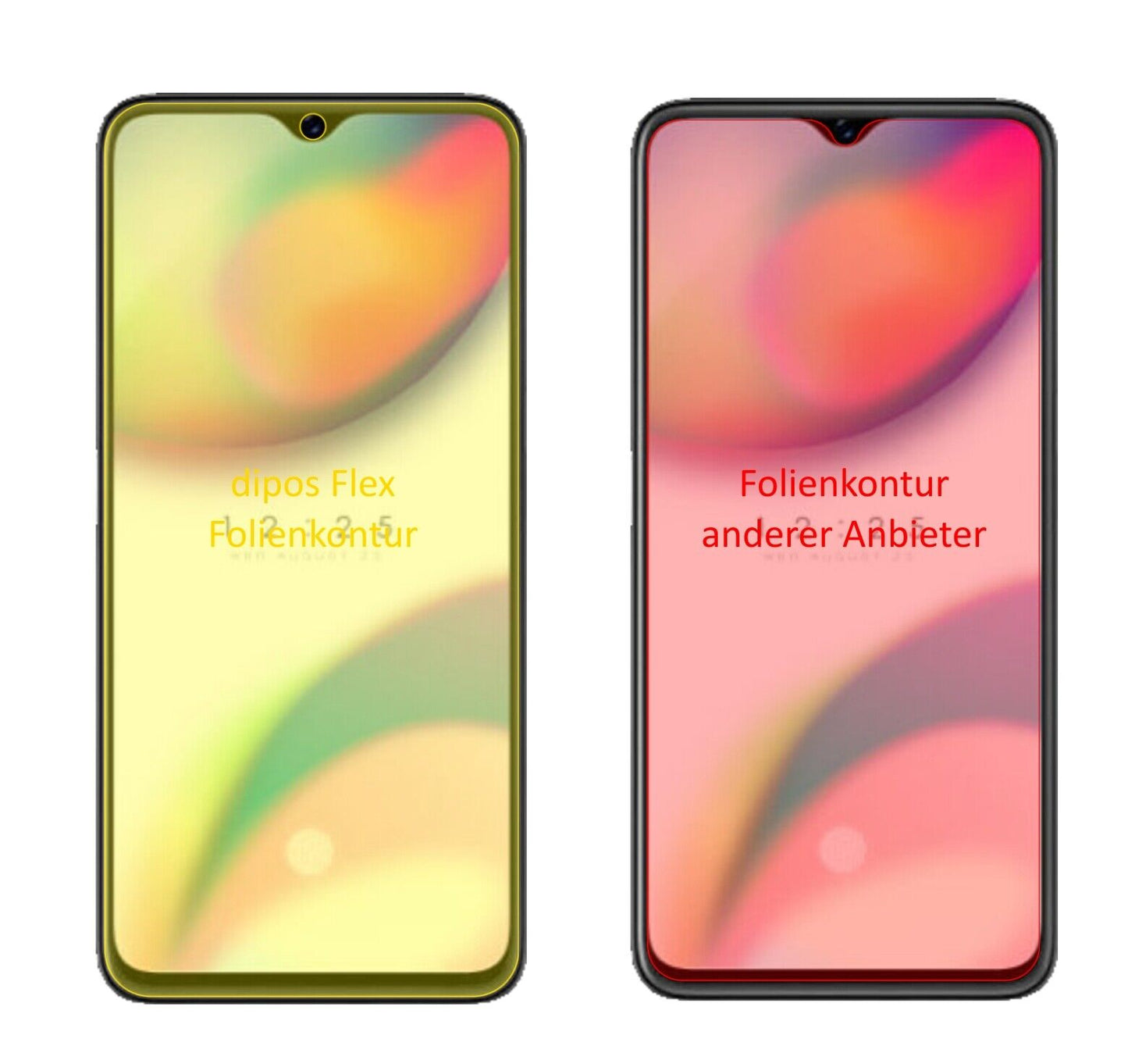 Klare Displayschutzfolie von dipos passend für Oppo Reno Z, 100% Displayabdeckung und blasenfreie Montage
