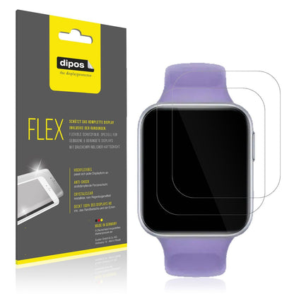 Klare Displayschutzfolie von dipos passend für Oppo Watch SE, 100% Displayabdeckung und blasenfreie Montage