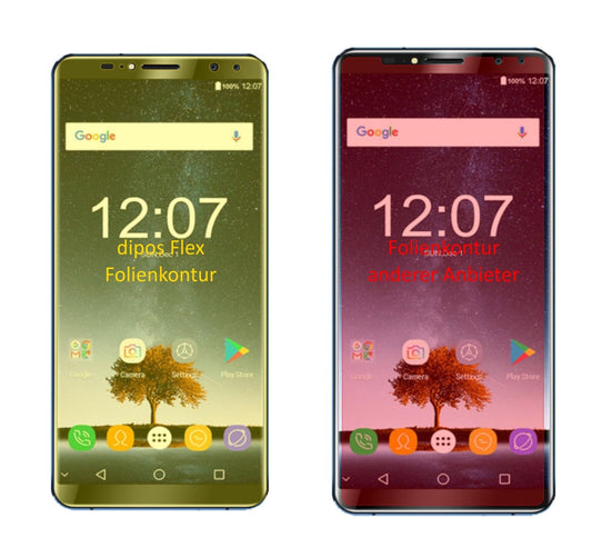Klare Displayschutzfolie von dipos passend für Oukitel K6, 100% Displayabdeckung und blasenfreie Montage