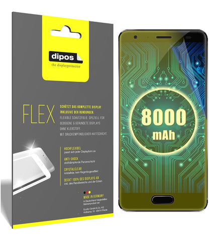 Klare Displayschutzfolie von dipos passend für Oukitel K8000, 100% Displayabdeckung und blasenfreie Montage
