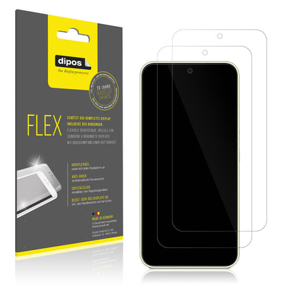 Klare Displayschutzfolie von dipos passend für Samsung Galaxy A54, 100% Displayabdeckung und blasenfreie Montage