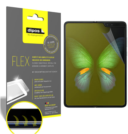 Klare Displayschutzfolie von dipos passend für Samsung Galaxy Fold 5G, 100% Displayabdeckung und blasenfreie Montage