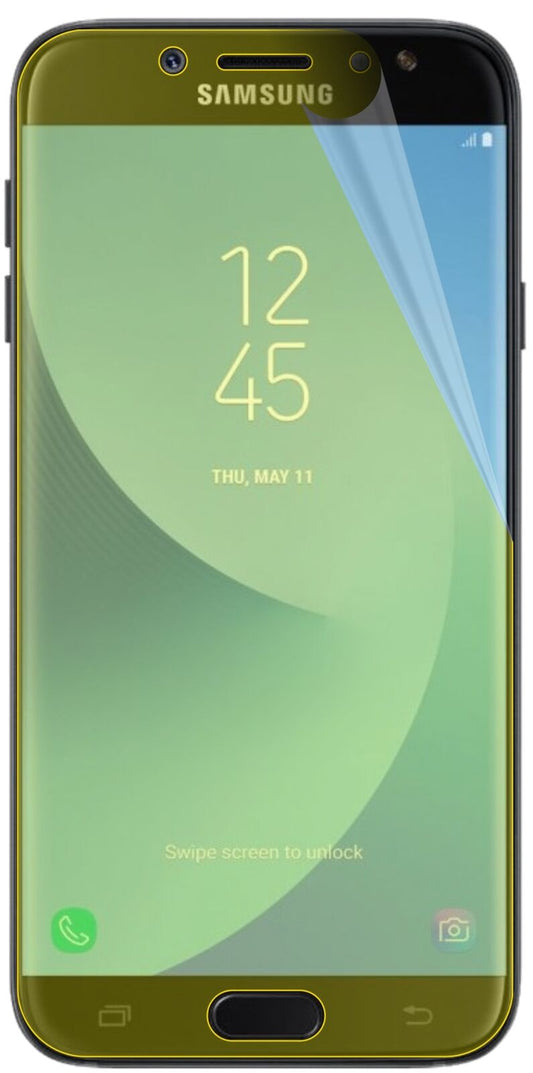 Klare Displayschutzfolie von dipos passend für Samsung Galaxy J7 Pro, 100% Displayabdeckung und blasenfreie Montage